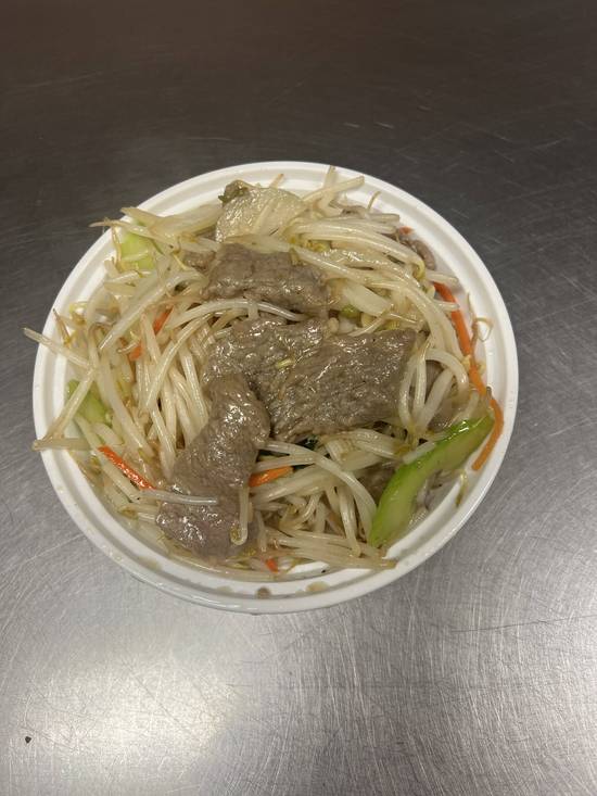 Beef Chow Mein(bean spout)