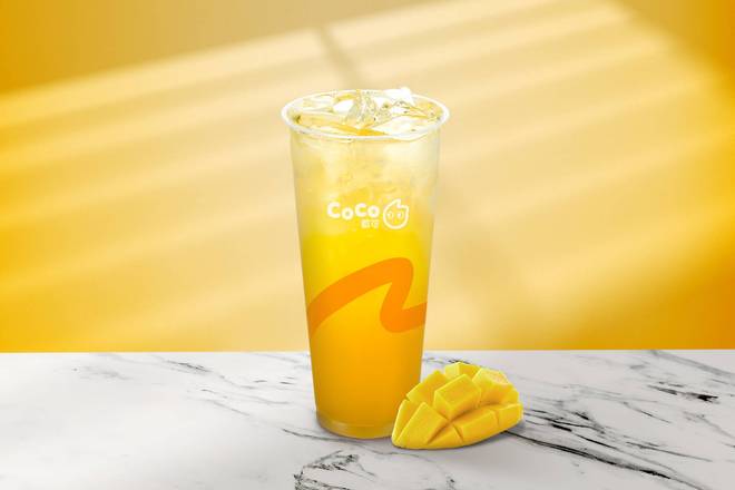 Mango Green Tea with Coconut jelly