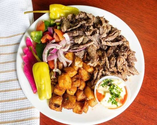 Assiette de shawarma au boeuf / Beef Shawarma Plate