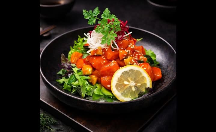 Spicy Salmon Sashimi