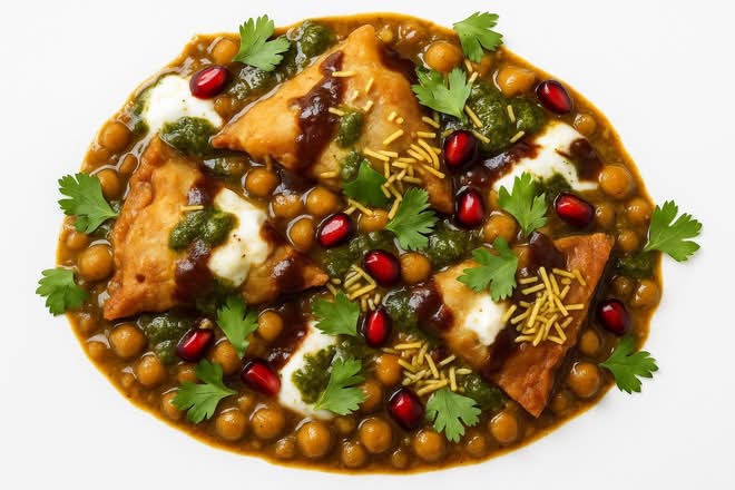 Samosa Chana Chaat