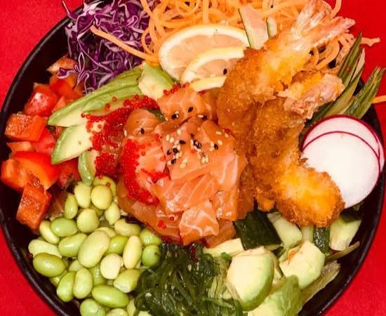 Poké Bol IC (thon, saumon, crevettes frites)