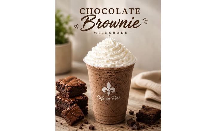 Chocolate Brownie Milkshake / Milkshake au brownie au chocolat