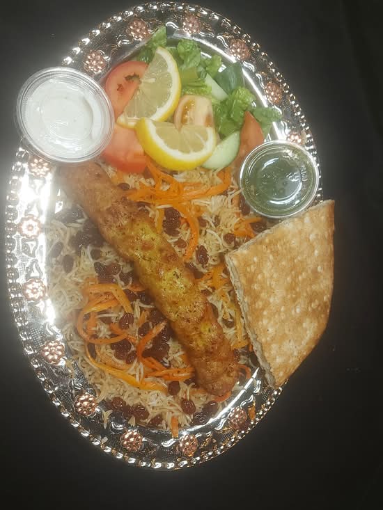 Halal Chicken Seekh Kebab Meal (2 Skewers)