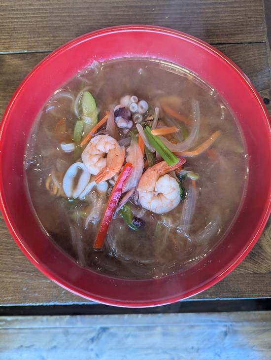 Seafood soup with rice