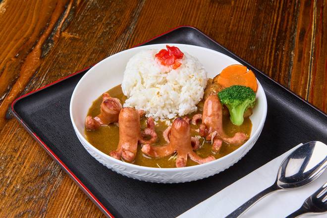 Curry Sausage (Japanese Curry on Rice with Sausage)