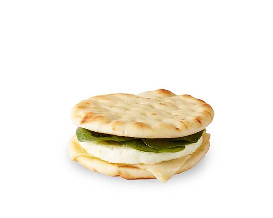Blanc d'œuf, pesto et suisse sur pain naan | Egg White, Pesto & Swiss on Naan