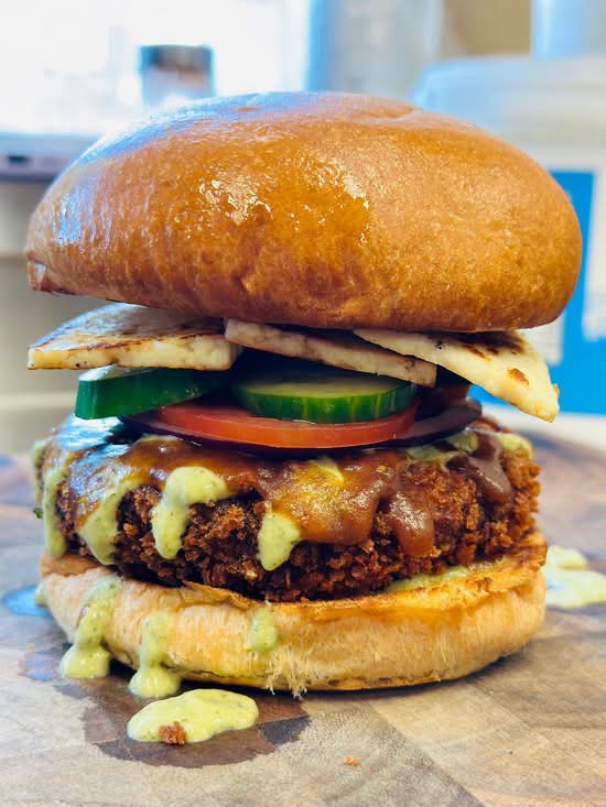 Veggie Burger,Masala Fries