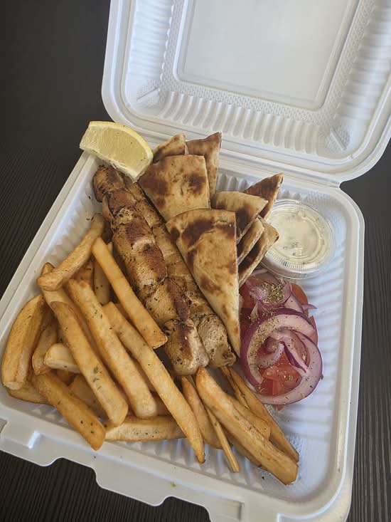 Chicken Souvlaki Platter