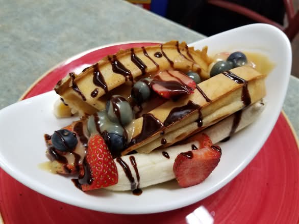 Banana Split Waffle