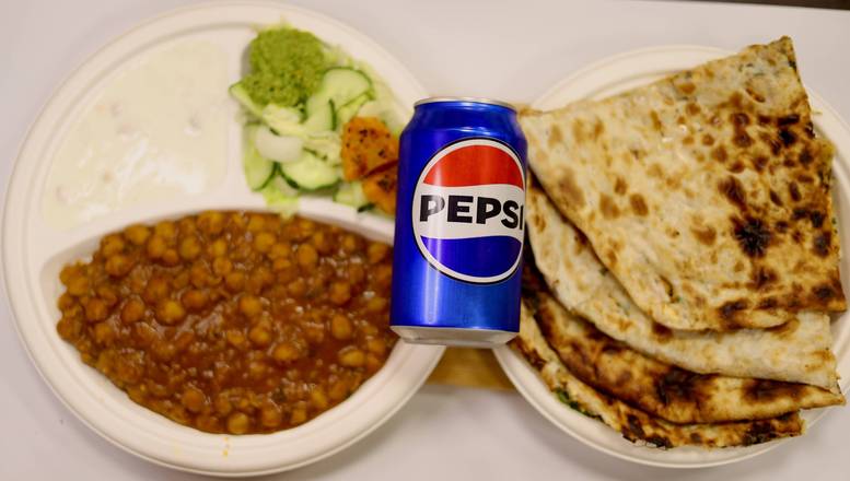 Amritsari Kulcha Plate + Pop special