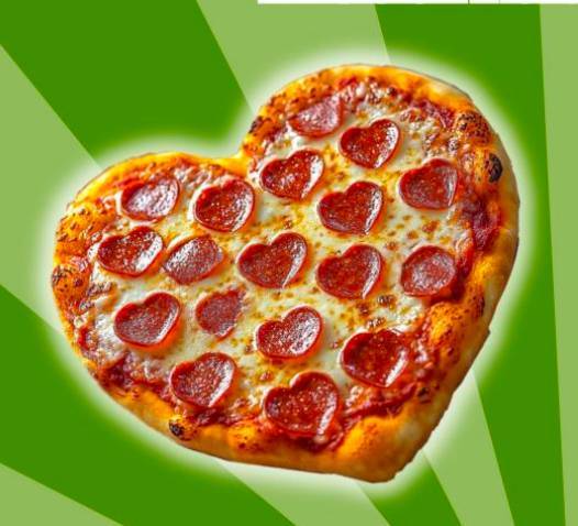 Heart Shape Large Pepperoni Pizza