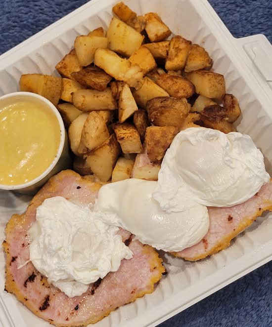 Peameal Eggs Benedict