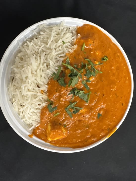 Sahi paneer rice bowl
