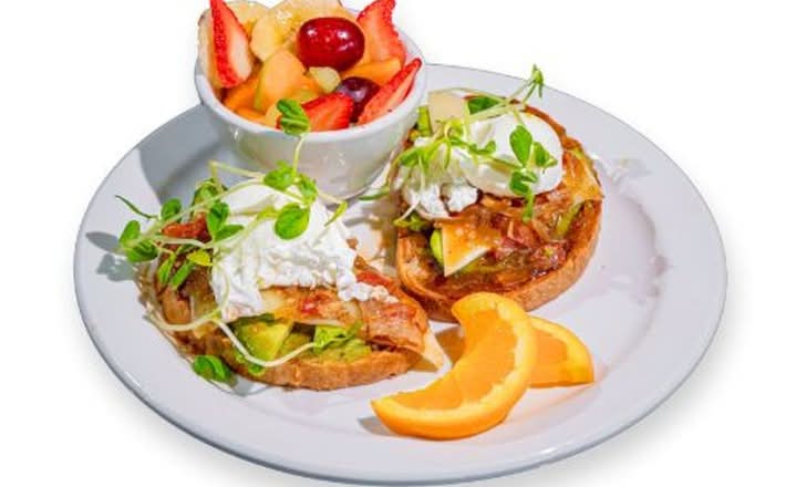 Spinach Mushroom Truffle Avocado Toast