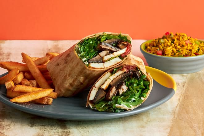 Portobello Mushroom & Halloumi Wrap