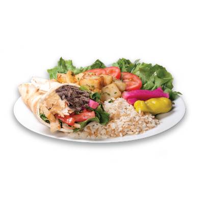 Assiette Pita Mixte Shish Taouk et Shawarma