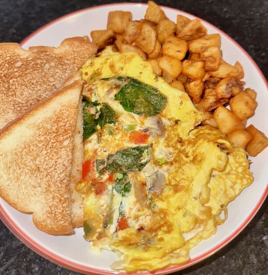 The Vegetarian Three Egg Omelette