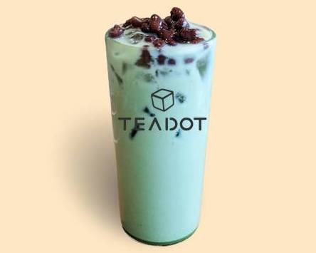 Red Bean Matcha Milk Tea