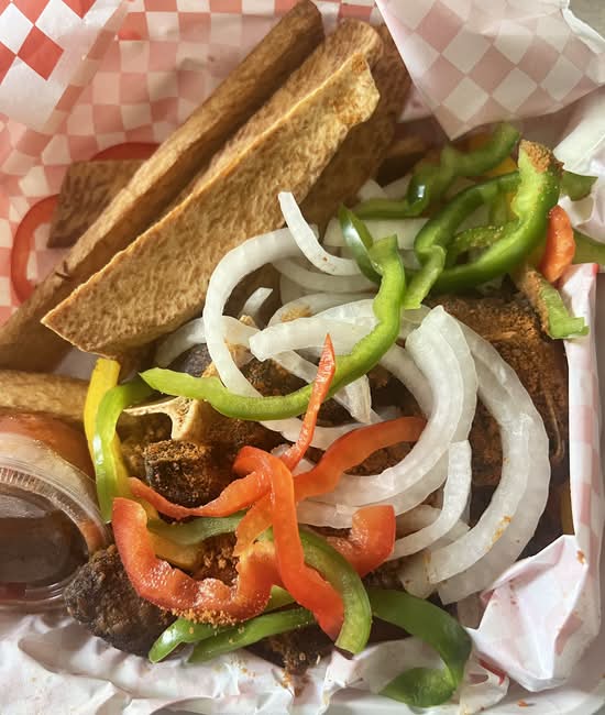 Beef Suya Fried Yam