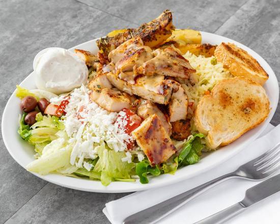 Chicken Souvlaki Dinner