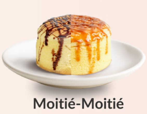 Half-Half Japanese Cheese Cake ( Moitié-Moitié Gâteau Au Fromage Japonais)