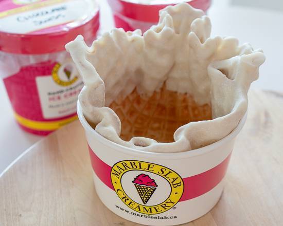 White Chocolate Waffle Bowl