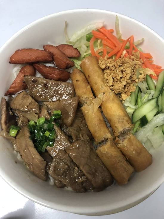 63. Char-Broiled Pork, Pork Meatballs, and Spring Roll Vermicelli