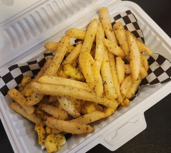 Snowy cheese fries