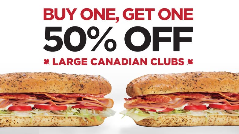 2 Large Canadian Club Deal / Offre Club Canadien 2 Grandes Tailles