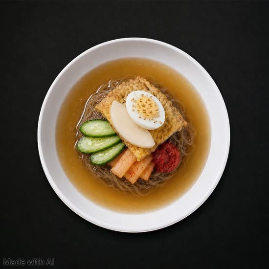 육전 칡 비빔냉면 Cold Noodles with Chili Sauce