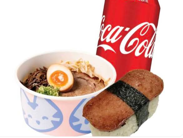 Ramen musubi combo
