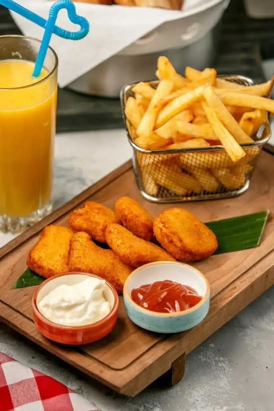 Fries+Chicken Nuggets + Orange juice