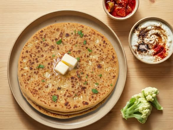 Gobi Parantha, Dahi & Achaar