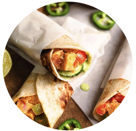 Paneer Tikka Roll + Pop