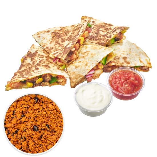 Black Bean Crumble Quesadilla
