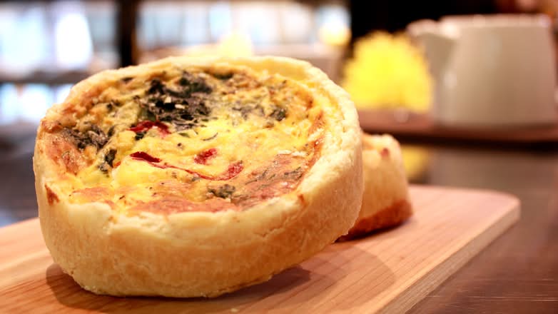Spinach Quiche “With Goat Cheese”