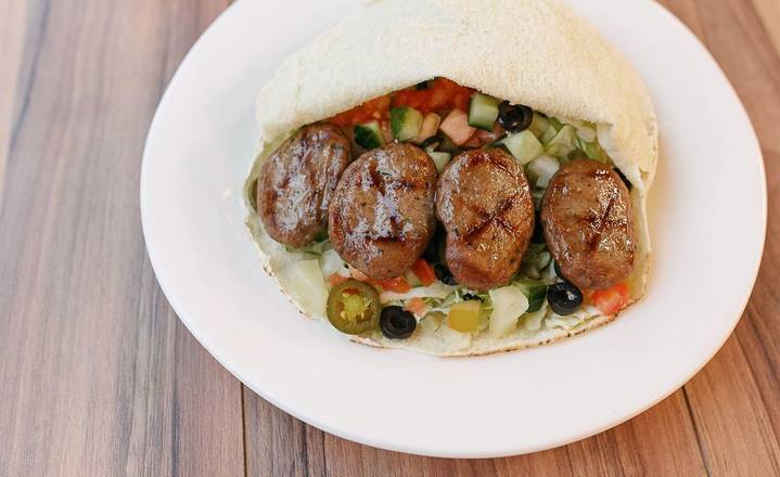 Large Kofte (Grilled Meatballs) Pita Wrap