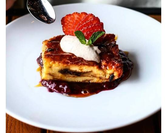 Raisin-Mascarpone Bread Pudding
