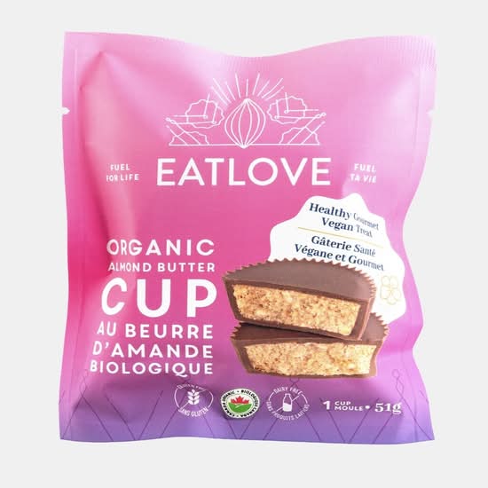 Cup au beurre d'amande biologique / Eat love Organic almond butter cup