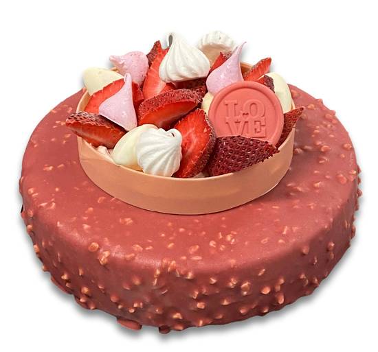 Strawberry Yogurt Ice Cream Cake