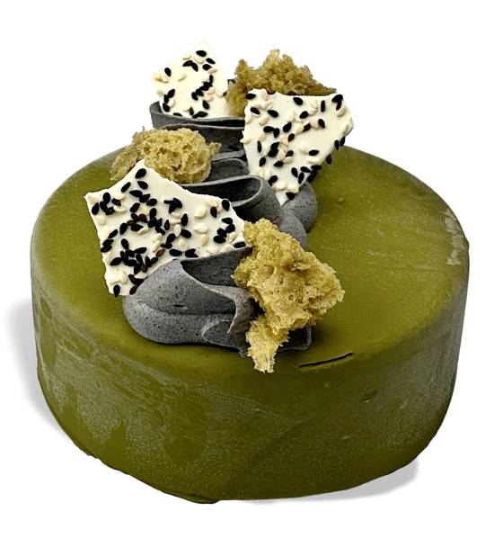 Green Tea Sesame Ice Cream Cake