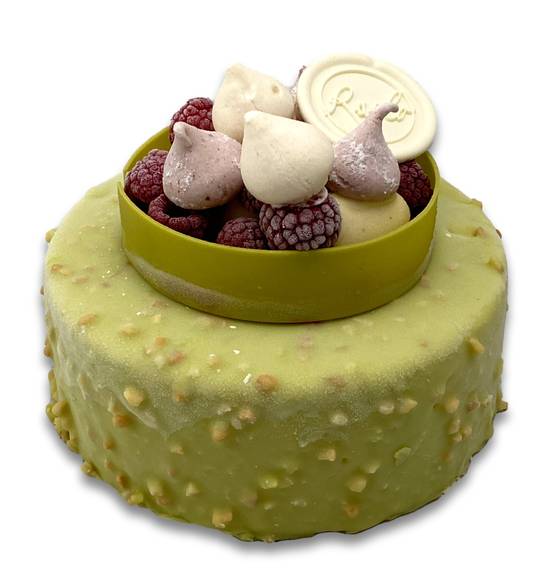 Pistachio Raspberry Ice Cream Cake