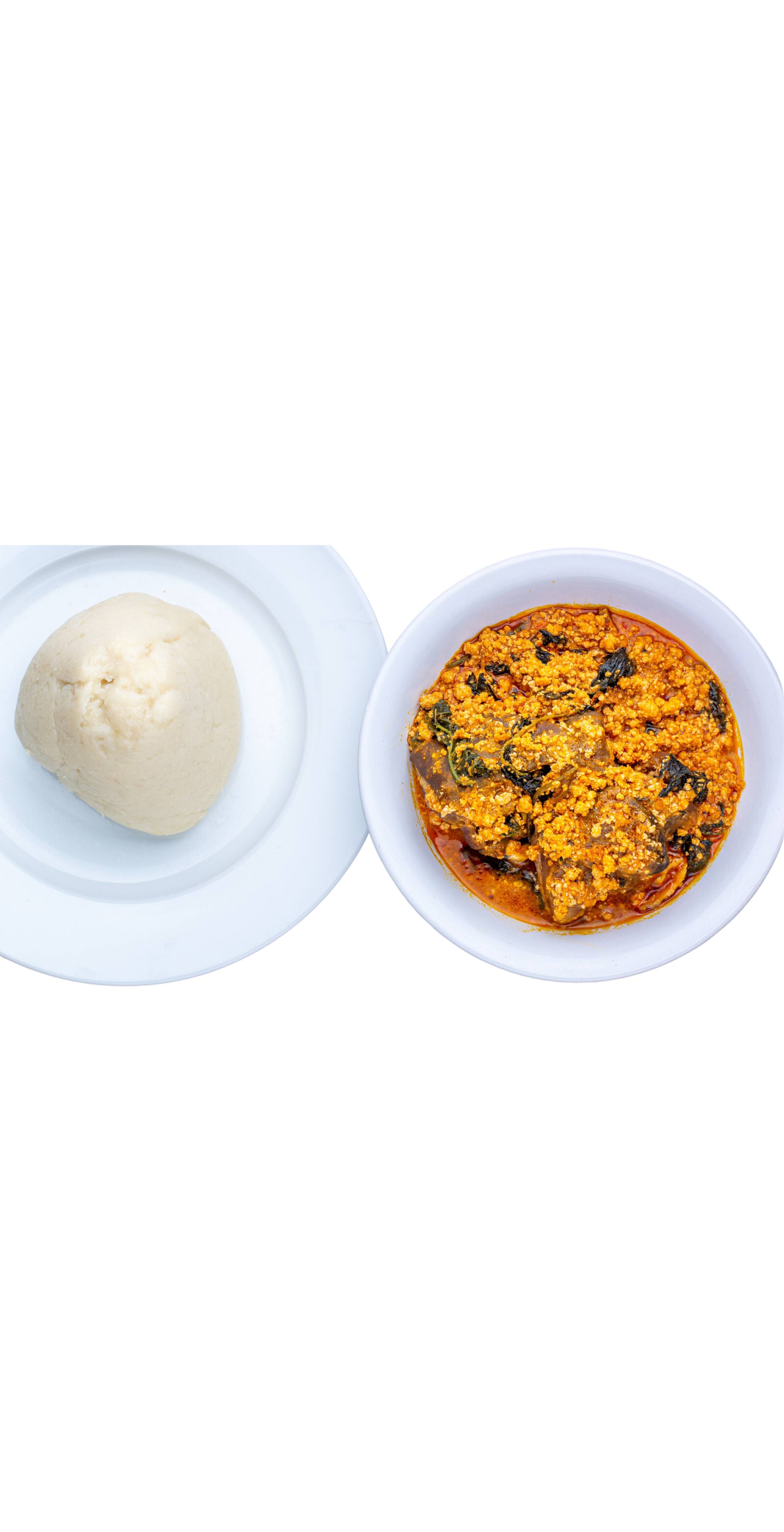 Egusi soup + Pounded yam + Beef