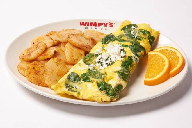 Spinach and Feta Omelette  920 Cals