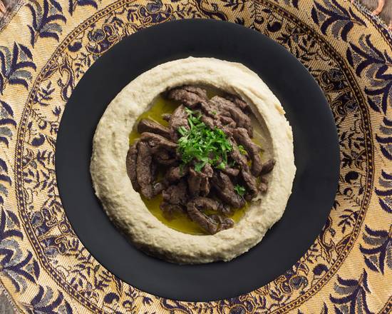 Hummus with Beef Shawarma
