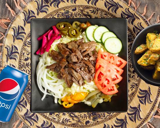 Beef Shawarma Salad Bowl Combo