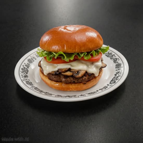 Mozzarella Mushroom Burger (1/4 Lb)