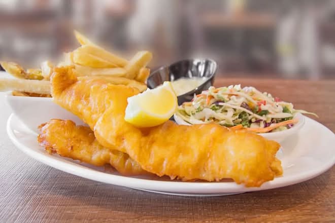 Hand - Battered Fish & Chips (2 Piece)