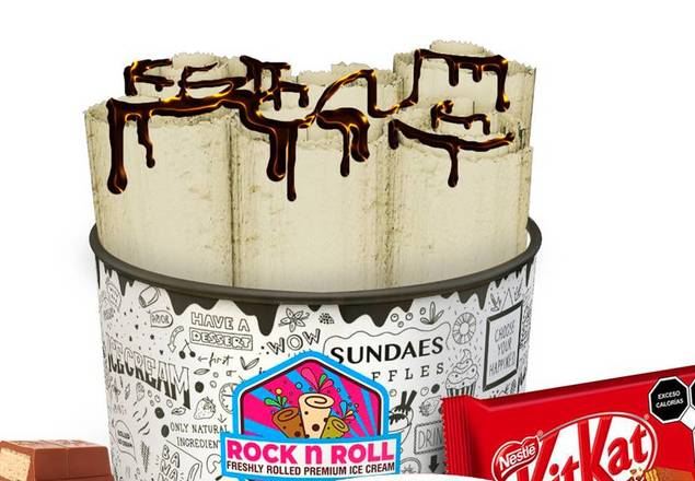 Kit Kat Rolled Ice-cream